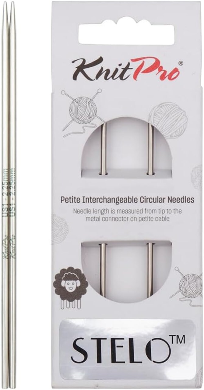 KnitPro Stelo Petite Interchangeable Circular Knitting Needles 2" (5cm) Size 0-2